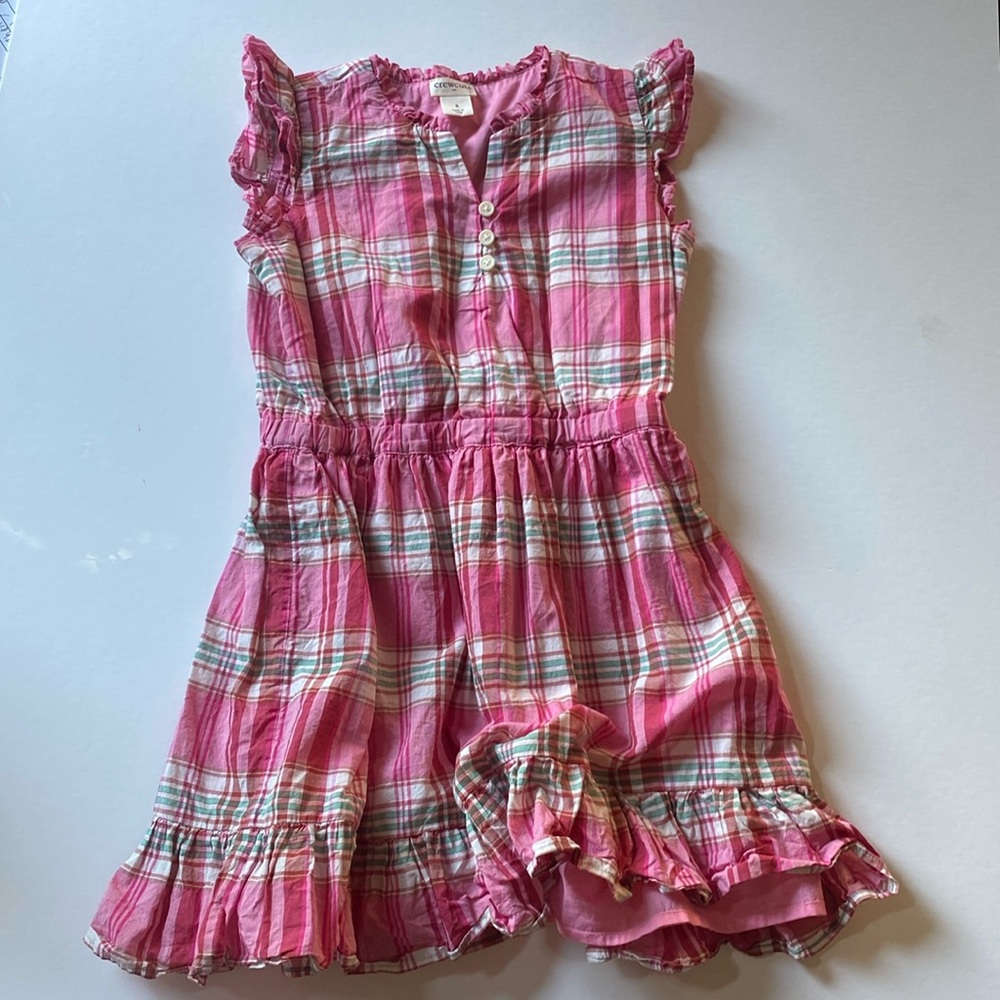 Plaid pink cotton dress